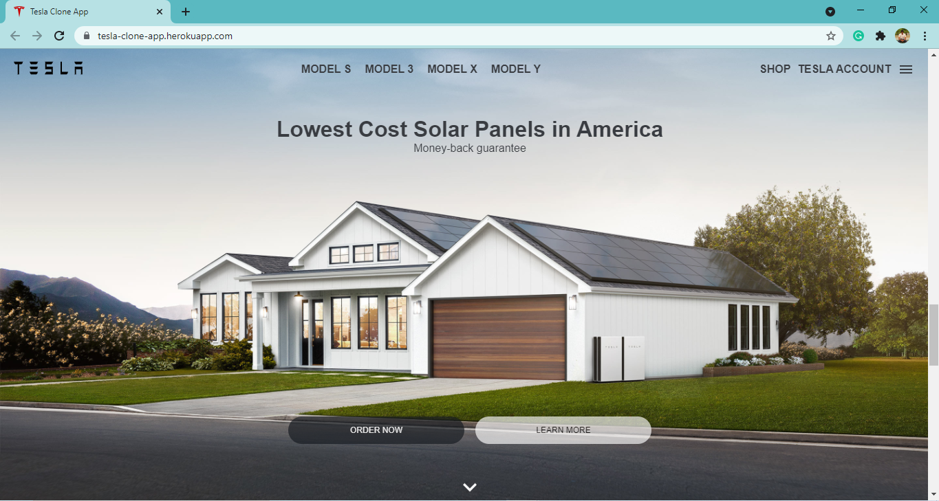 Tesla Clone Home Page